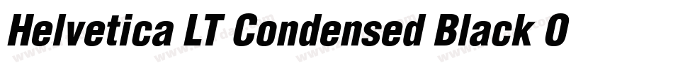 Helvetica LT Condensed Black Oblique字体转换